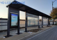 43 Inch LCD Digital Signage Outdoor Floor Standing Bus Station Board 450cd/m2
