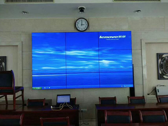 Floor Standing LCD Display 2x2 Video Wall Advertising Player With 4K Controller