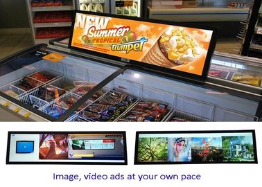 Mini Indoor Shelf LCD Screen Stretched Bar Lcd Display For Retail Store